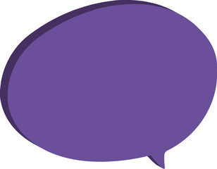 bulle de dialogue en relief violet