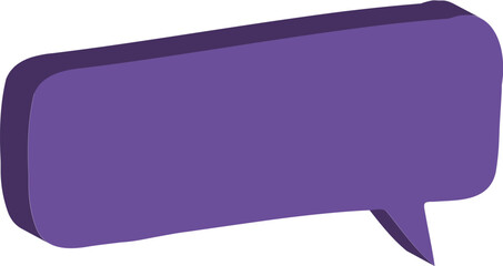 bulle de dialogue en relief violet