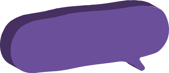 bulle de dialogue en relief violet