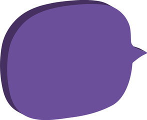bulle de dialogue en relief violet