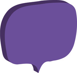 bulle de dialogue en relief violet