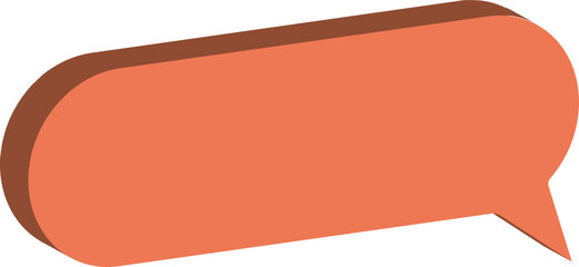 bulle de dialogue en relief orange,