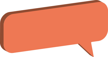 bulle de dialogue en relief orange,