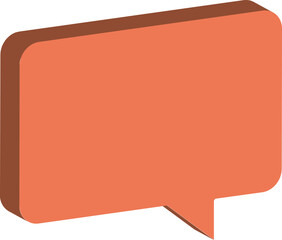 bulle de dialogue en relief orange,