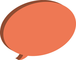 bulle de dialogue en relief orange,