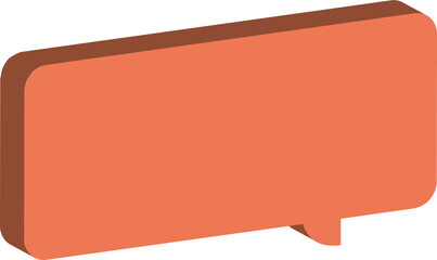 bulle de dialogue en relief orange,