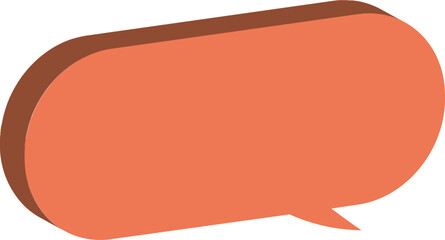 bulle de dialogue en relief orange,