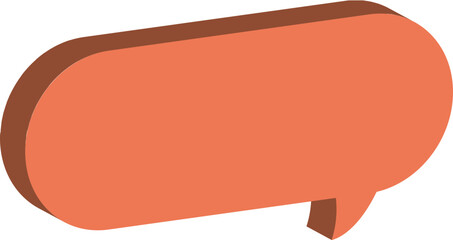 bulle de dialogue en relief orange,