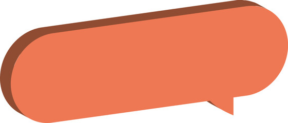 bulle de dialogue en relief orange,