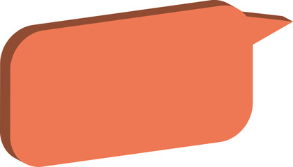 bulle de dialogue en relief orange,