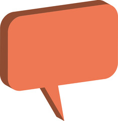 bulle de dialogue en relief orange,