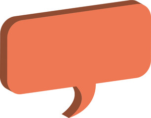 bulle de dialogue en relief orange,