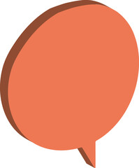 bulle de dialogue en relief orange,