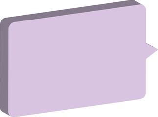 bulle de dialogue en relief lavande