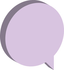 bulle de dialogue en relief lavande
