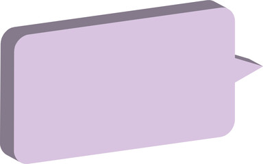 bulle de dialogue en relief lavande