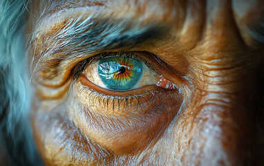 Photorealistic Close-Up of Indigenous Elder Sharing Wisdom  
