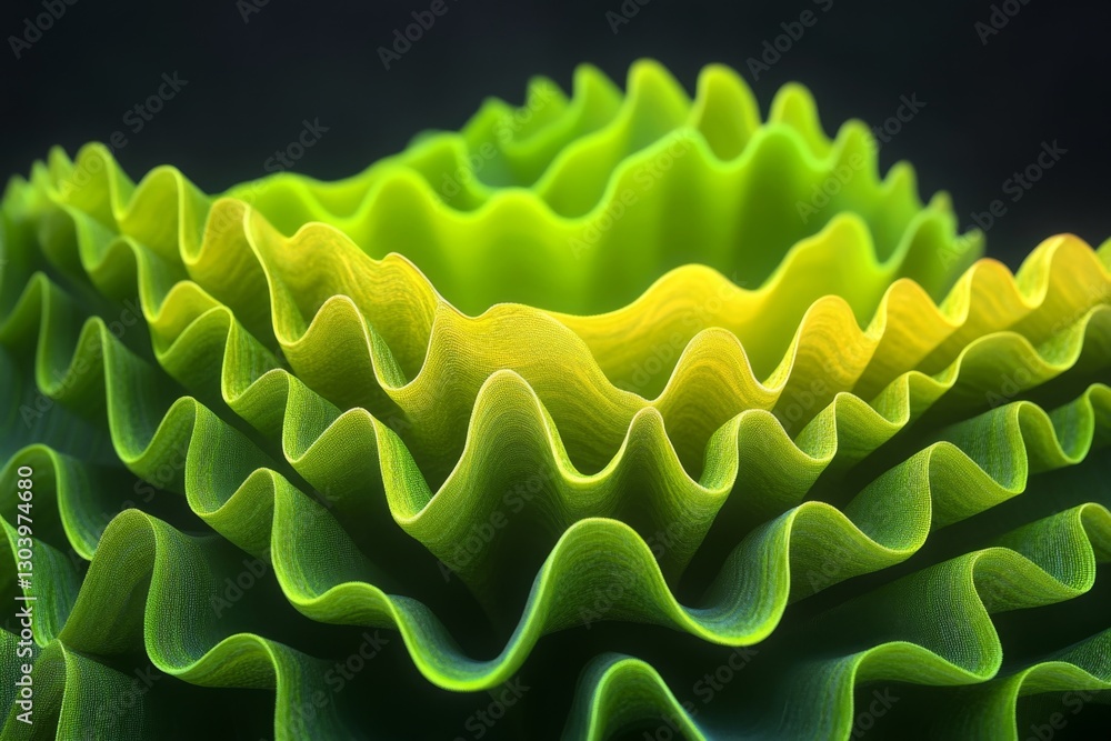 Poster a clean, geometric representation of vegetation in abstract patterns