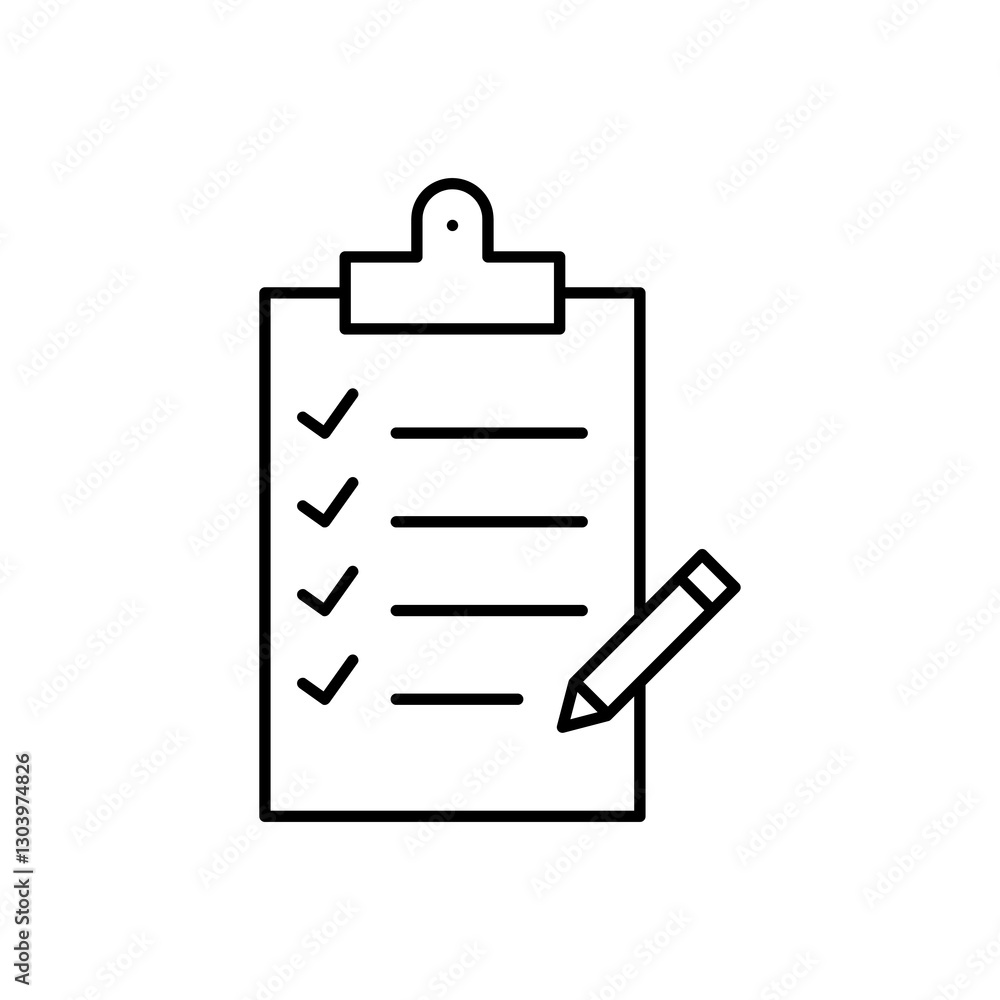 Poster planning icon vector, simple flat black linear illustration for web and app..eps