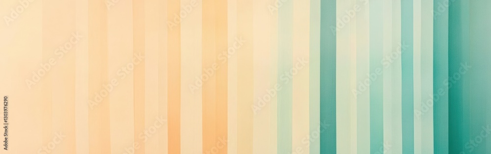 Leinwandbilder Soft pastel amber and teal horizontal lines create a soothing visual pattern in a serene setting