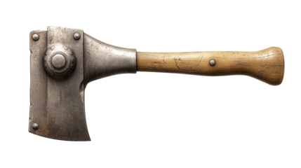 Intriguing hammer design, a closeup look at with central hole in its metal head