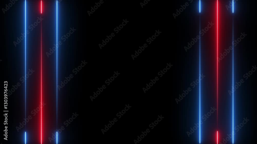 Poster abstract various color neon lights line animation neon line ,abstraction neon lines moving down scre