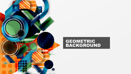 Obraz premium Dynamic complex geometric abstract background