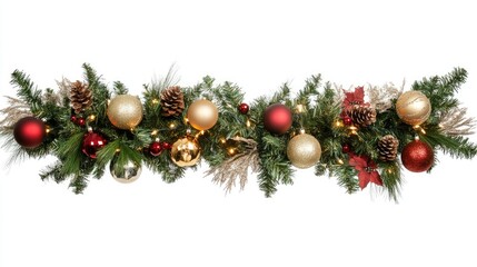 Festival Cricket Sports with Seamless Decorative Christmas Border