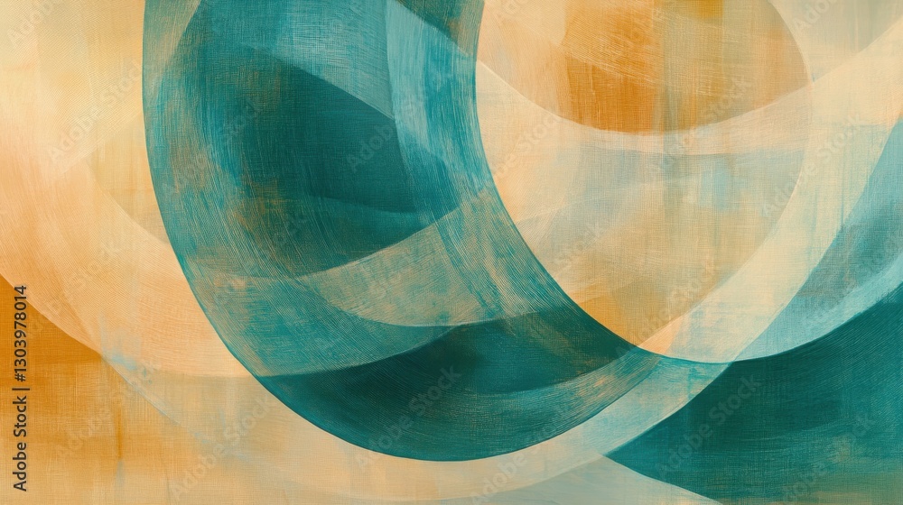 Aufkleber Abstract pencil strokes create a harmonious interplay of colors and forms in an artistic composition