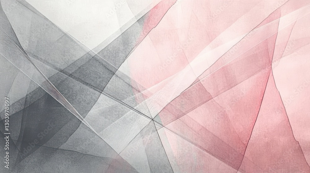 Aufkleber Abstract pencil strokes create a muted gradient in pink shades, blending soft lines and textures for visual harmony and calm