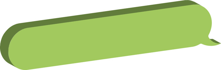 3D empty speech bubble