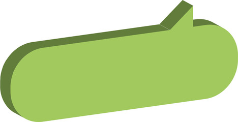 3D empty speech bubble