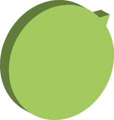 3D empty speech bubble