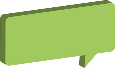 3D empty speech bubble