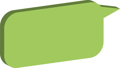 3D empty speech bubble