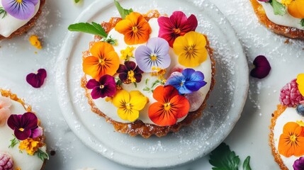 Spring-themed baking show highlights colorful floral decorations on vibrant desserts