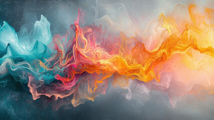 Abstract colorful flowing lines create vibrant and dynamic visual experience