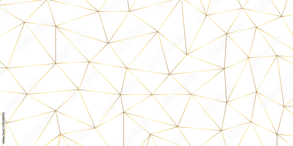 Poster Abstract geometric background with connecting dots and lines with low poly triangle shapes. Polygonal Mesh Background Vector design digital technology concept Global network connection data structure.