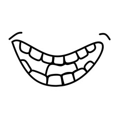 Vector Illustration of smile mouth