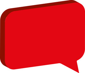 red glossy speech bubble