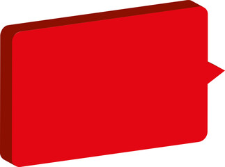 red glossy speech bubble