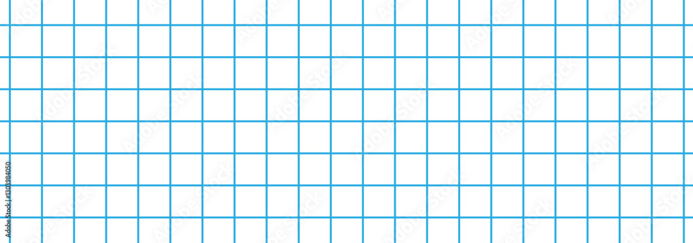Poster blue grid square graph line full page on white paper background. blue grid lines. notebook sheet wit