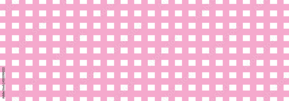 Poster pink gingham checkered background. pink and white stripes pattern. millimeter graph paper grid geome