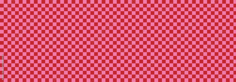 Poster red checkered background. grid geometric rectangle shape. background chess table and backdrop. abstr