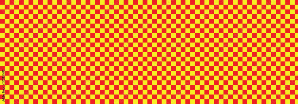 Poster red and yellow chess board. chess board abstract, new checker abstract image. groovy hippie chessboa