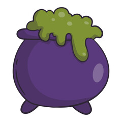 Cute Halloween Element. Vector Illustration in Cartoon Design.