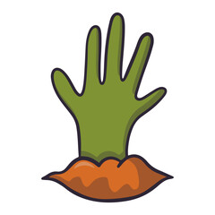 Cute Halloween Element. Vector Illustration in Cartoon Design.