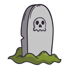 Cute Halloween Element. Vector Illustration in Cartoon Design.
