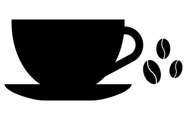 コーヒーのアイコン 黒