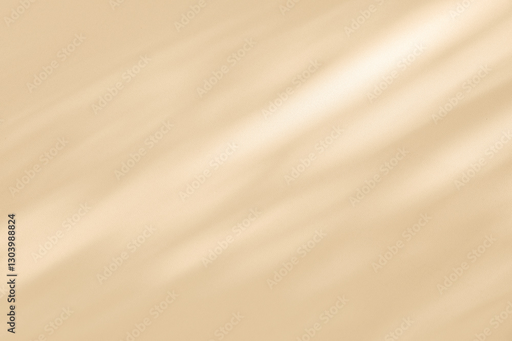 Poster Wall interior background, studio and backdrops show products. with leaf shadow from window color beige and white. background for text insertion and presentation of product	